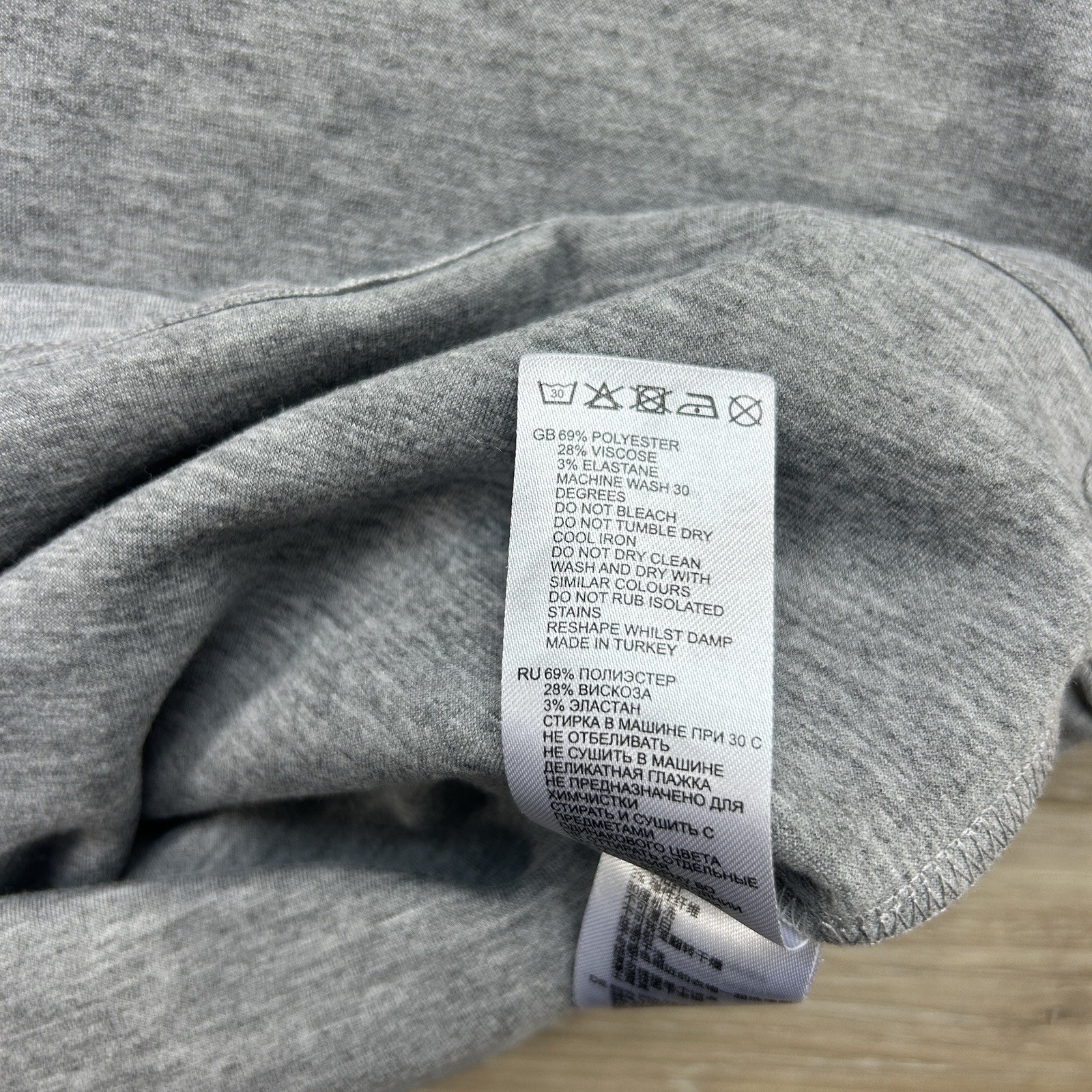 Reiss Mens Small Gray Colorblock Dudley Contrast Raglan Sleeve T-Shirt gallery