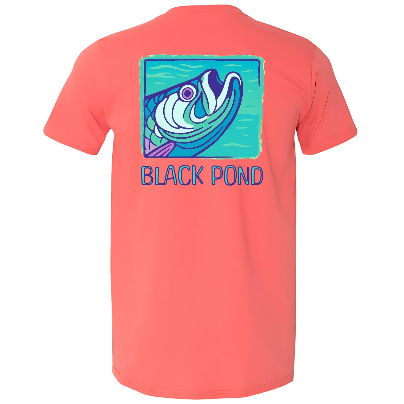 Black Pond Saltwater Series Tarpon Fish Men's T-shirt Inshore Fishing gallery
