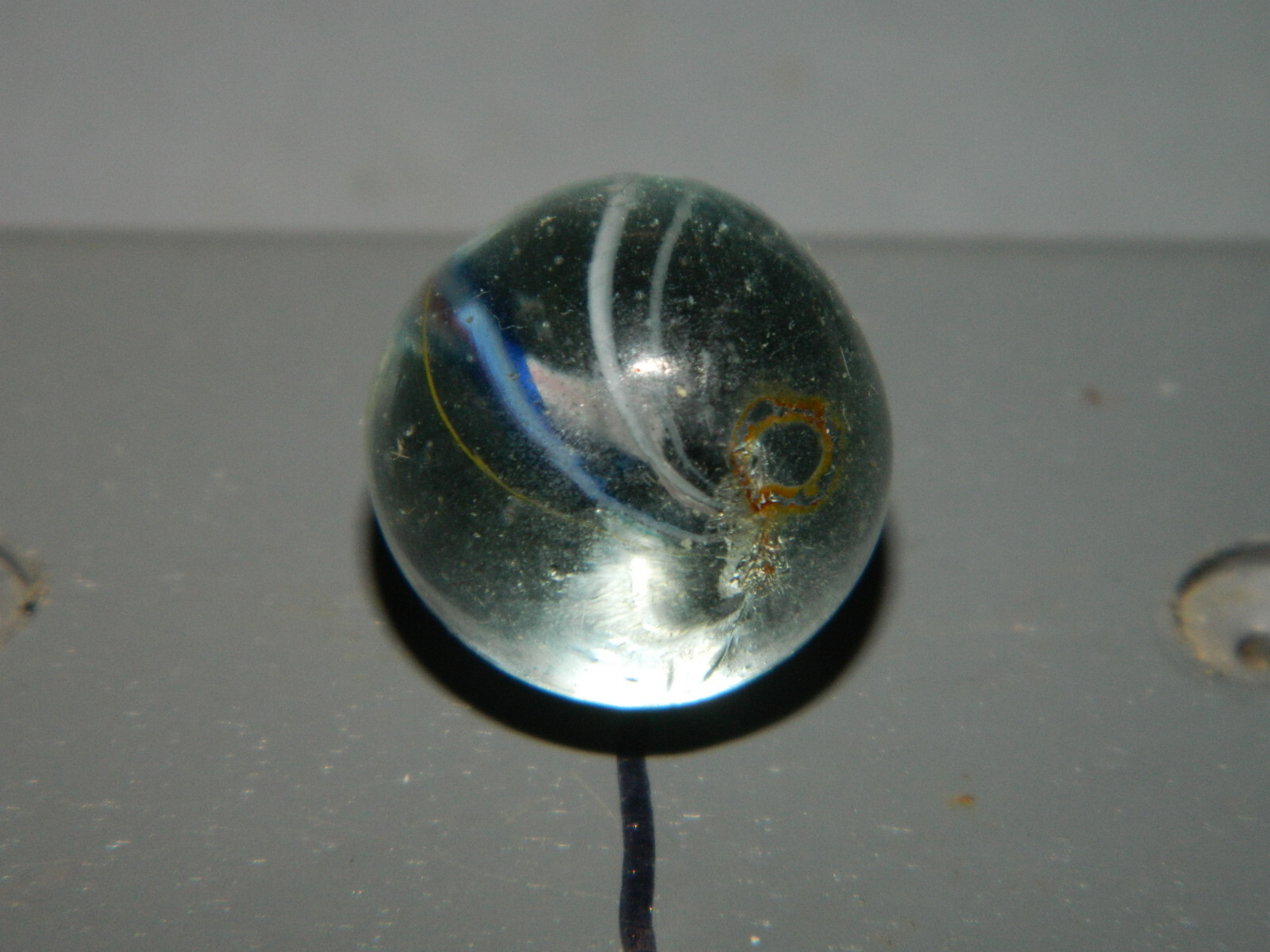 Antique German Razor Thin Swirl Marble – with Pontails 9/16″    N3