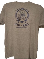 ZIG ZAG ROLLING PAPERS CLASSIC (GRAY) MENS T SHIRT SIZE LARGE NEW