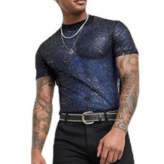 1*Top Men Button-Down Shirts Casual Mesh Shirts Nightclub Party See Through Sexy