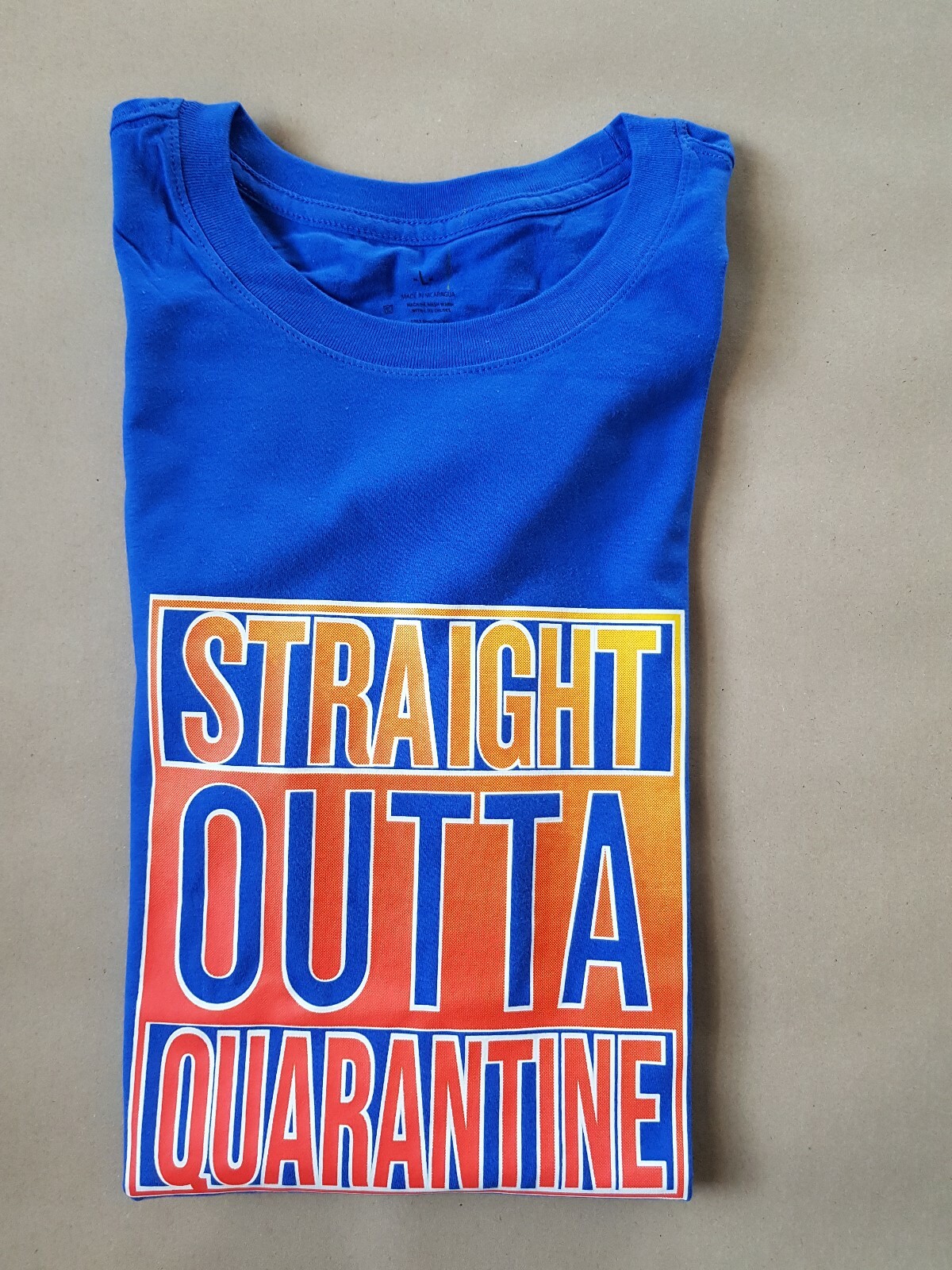 Straight Outta Quarantine Social Distancing Pandemic Graphic T-Shirts Large New gallery