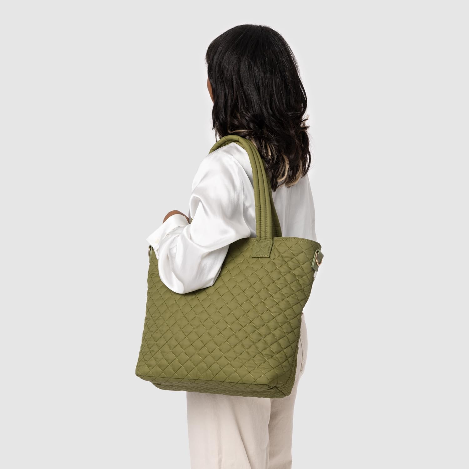 Quilted Tote Bag for Women | Medium Tote Purse with Compartments & Laptop Sle... gallery