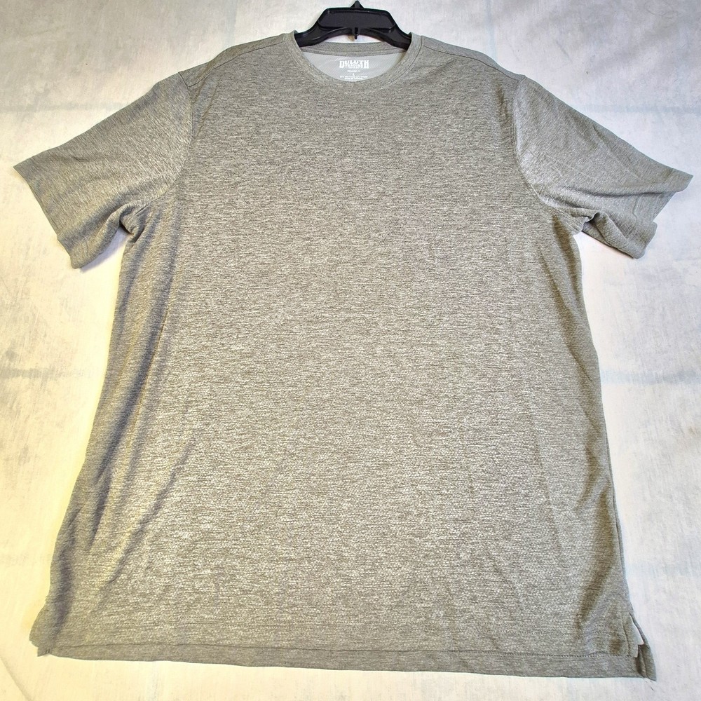 Duluth Trading Shirt Men L Gray Relaxed Fit Comfort 54 Polyester 45% Nylon