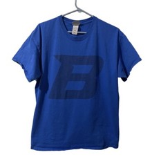 MV Sport Shirt Men Large Blue Lightweight Casual Graphic Short Sleeve Crew Neck