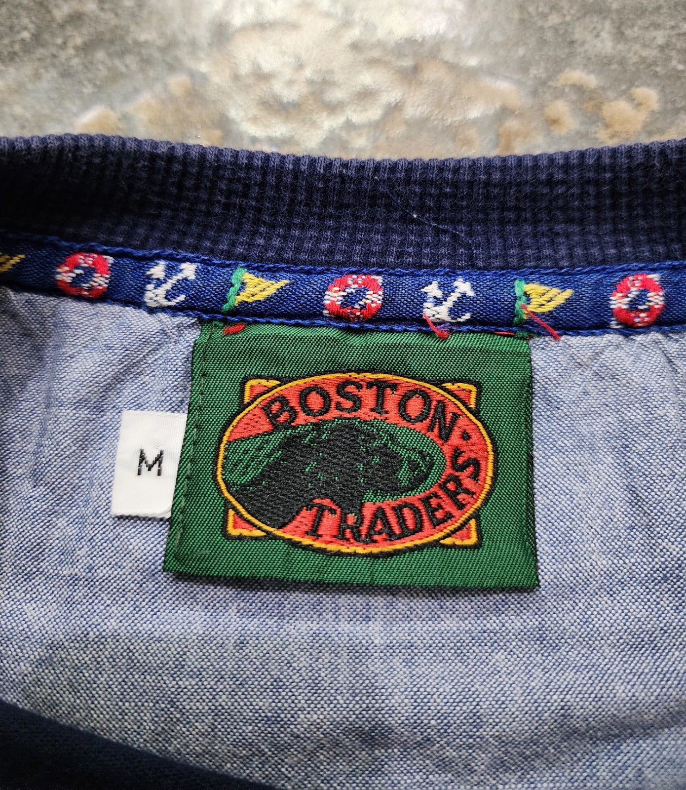 Vintage 90s Boston Traders Men's Medium Regatta Outdoor Sailing Pocket T Shirt gallery