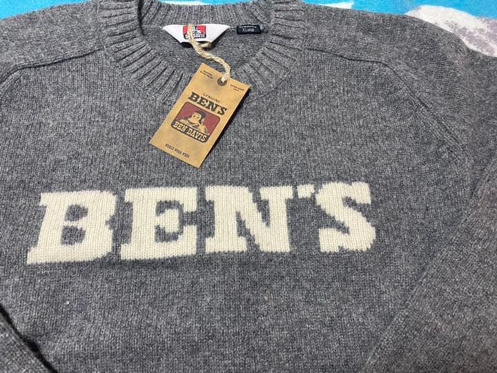 Ben Davis Sweater XL Knit Wool Nylon Gray Japan gallery