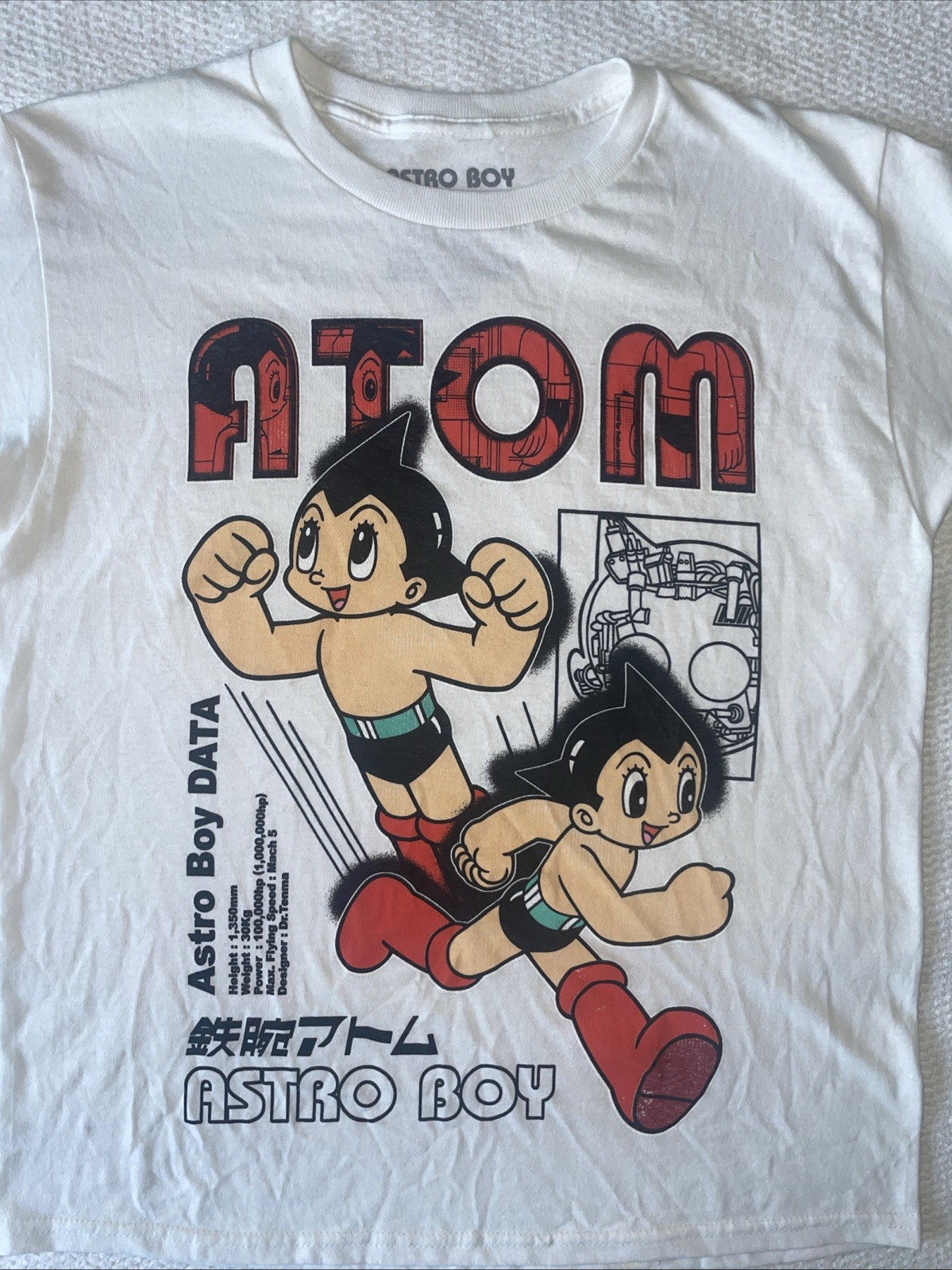 Osamu Tezuka Astro Boy Large White Graphic T-shirt Cotton Crew Anime Cartoon gallery