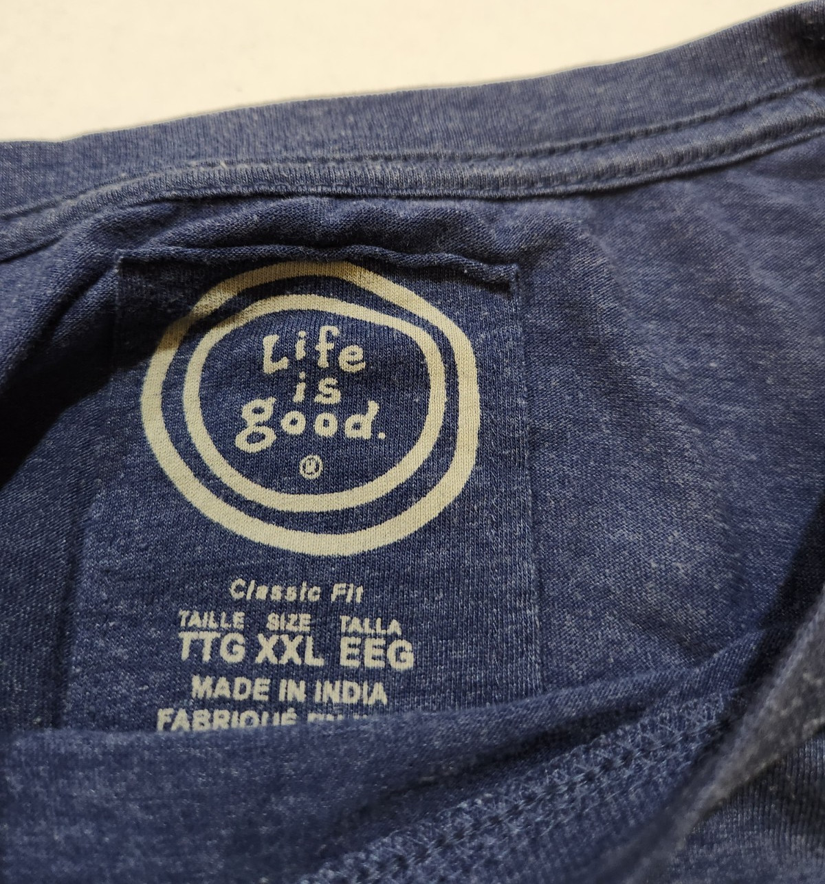 Life Is Good Land Of The Free, Home Of The Brave American Flag Blue T-Shirt 2XL gallery