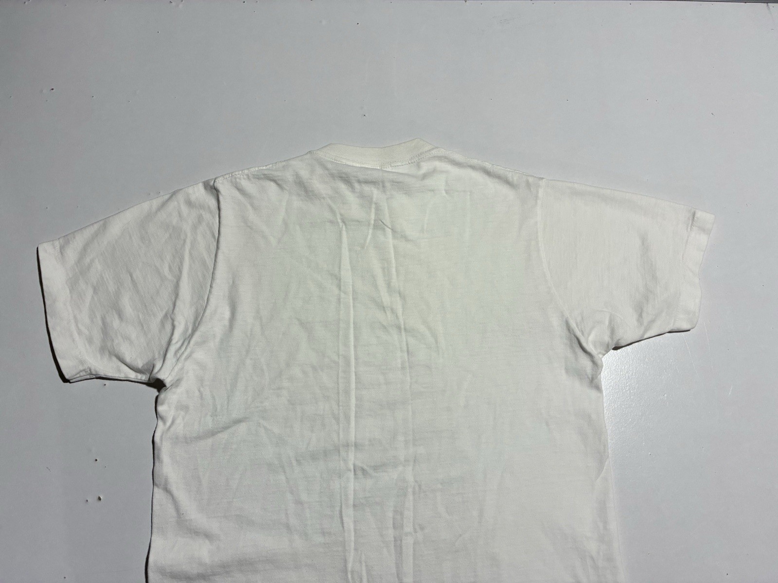 Vintage 1960s White Blank T Shirt JCPenney Single Stitch Medium Tall gallery