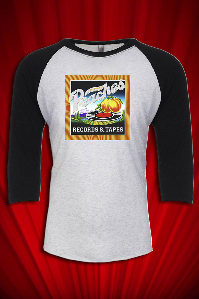 Peaches Records & Tapes RETRO Baseball T-SHIRT Vintage Vinyl FREE SHIP USA gallery
