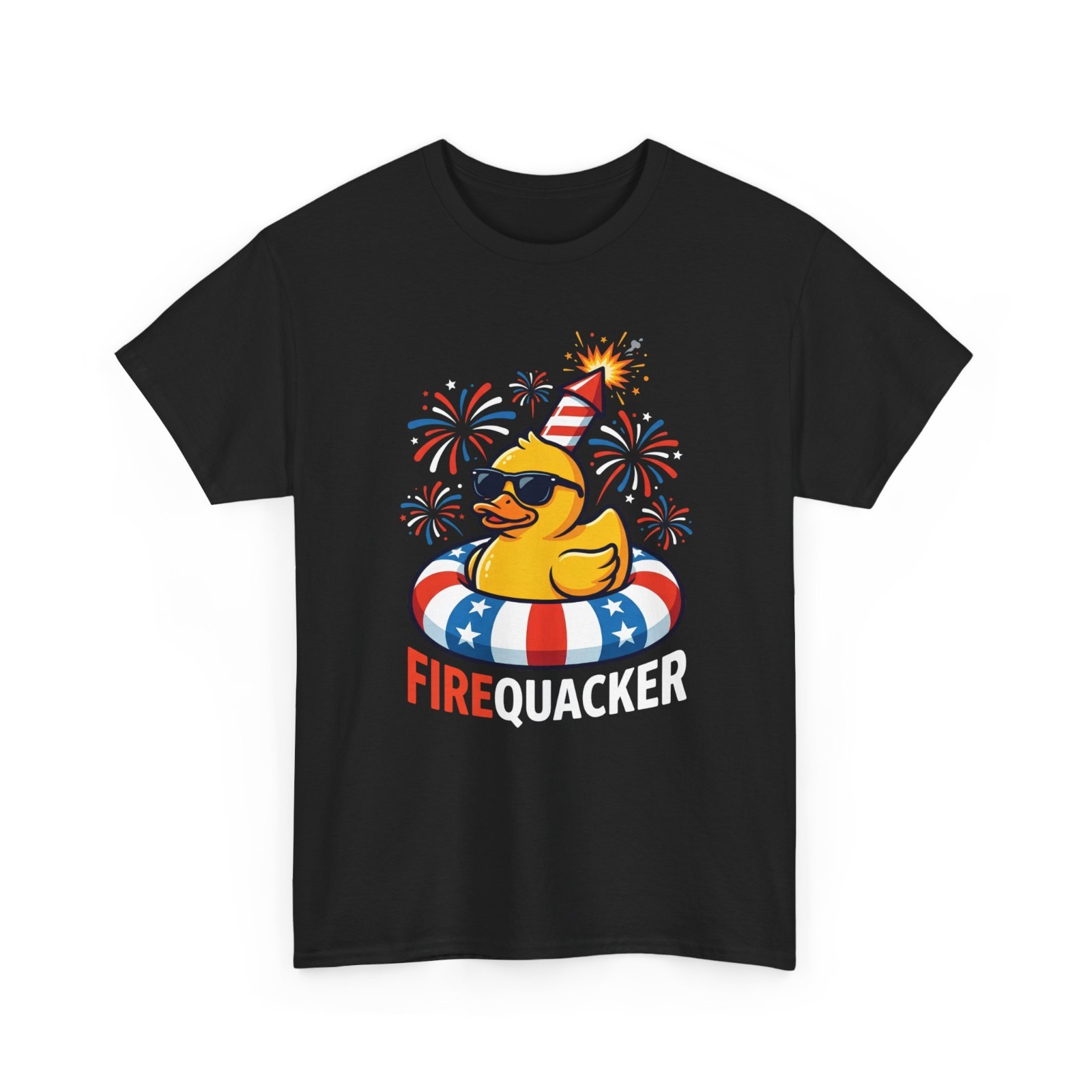 Funny Firequacker Duck Patriotic 4th of July Shirt Unisex T-Shirt gallery