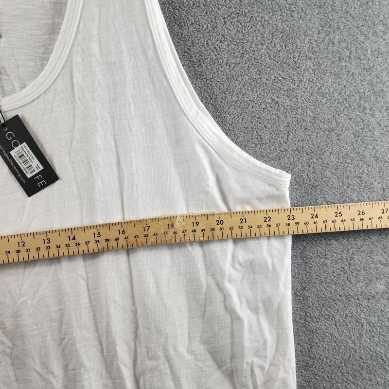 Goodlife Sun Faded Slub Scallop Tank Men's XXL White Solid Scoop Neck Pullover gallery