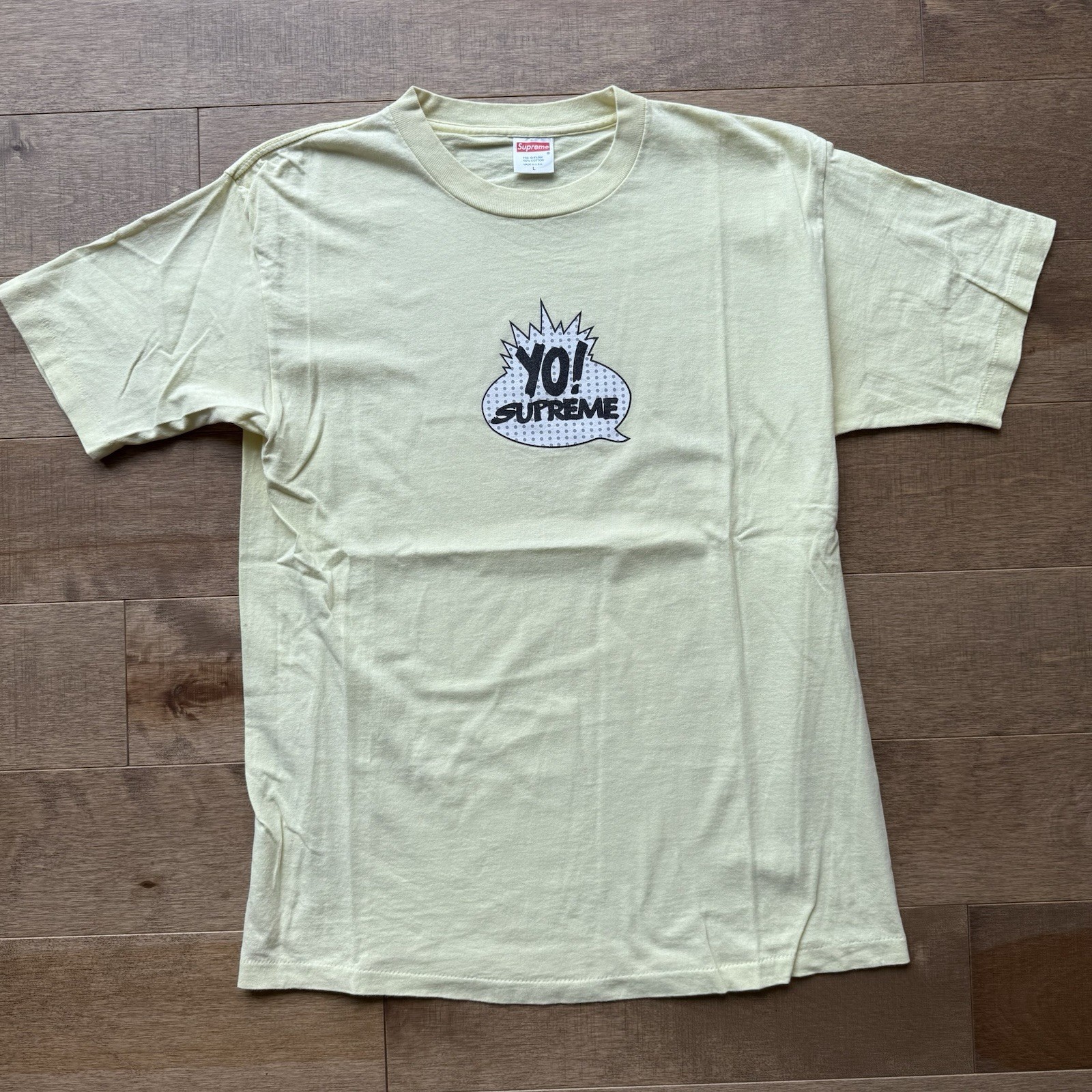 Vintage Supreme Yo Supreme MTV Raps Tshirt Pale Yellow Large 1999