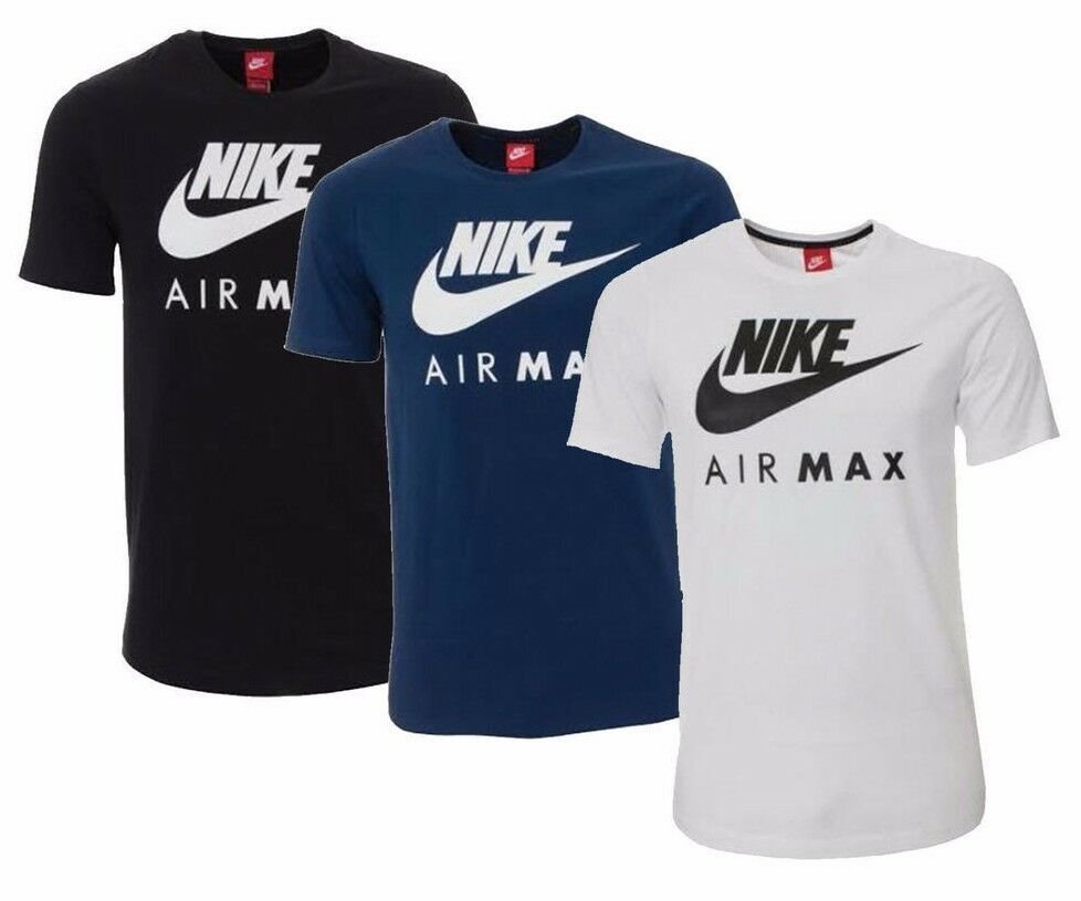 Nike Men's Air Max T-Shirt Swoosh Logo Athletic Active Wear Grey Size Small gallery