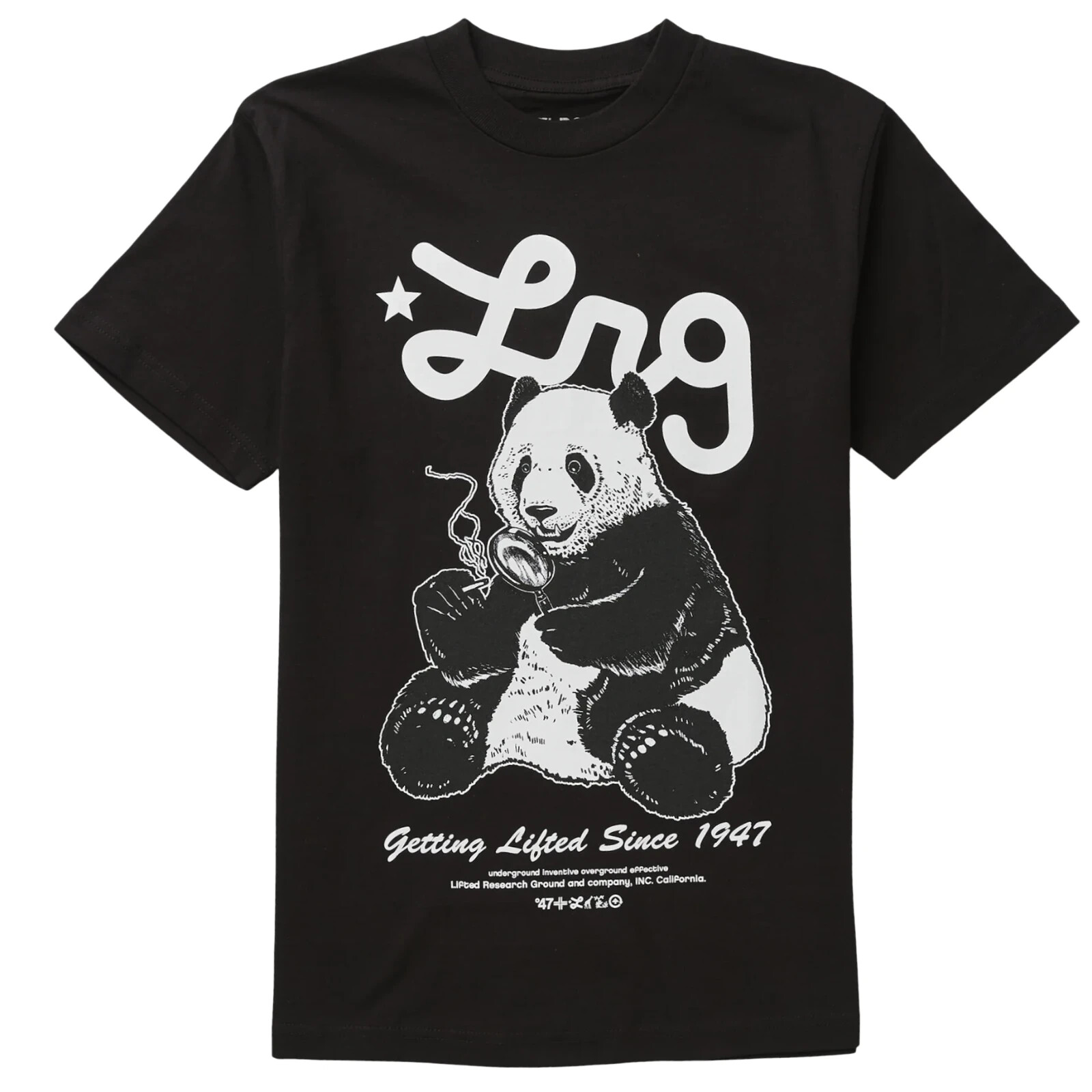 Lifted Research Group Mens LRG Panda Mag Lite 420 Collection Black Shirt NWT S gallery