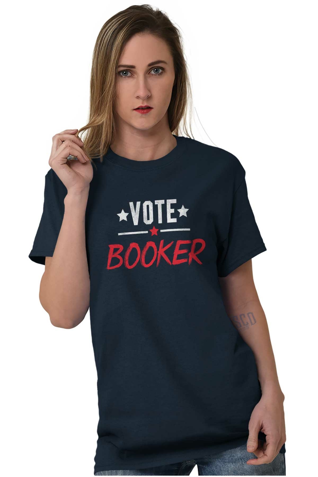 Political President Cory Booker For 2020 Adult Short Sleeve Crewneck Tee gallery
