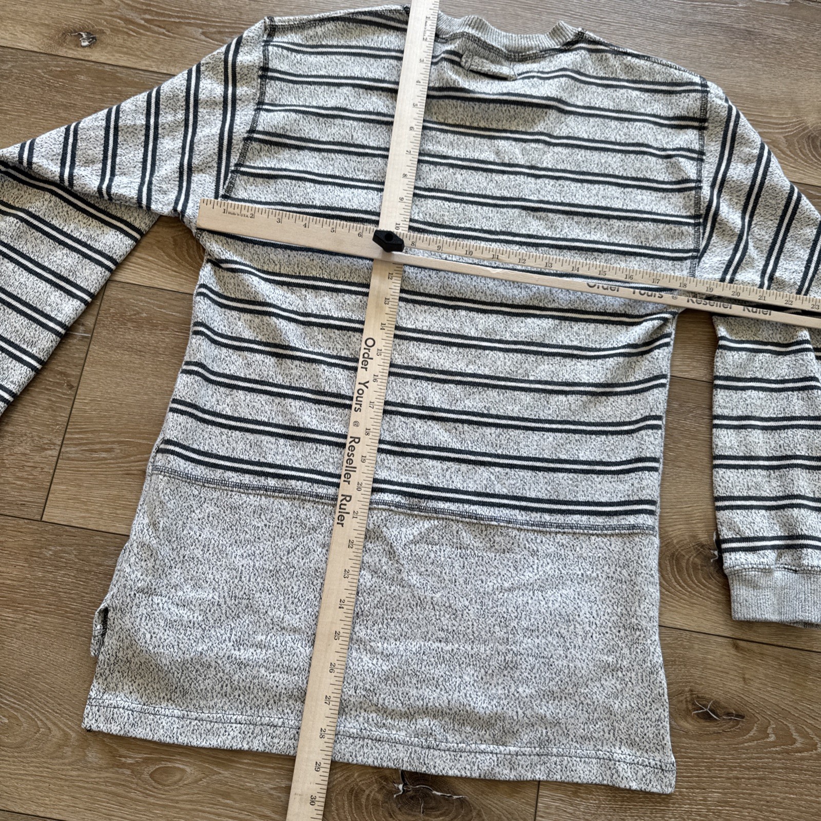 Vintage Trader Bay Shirt Mens S Striped Gray 90s 80s Streetwear Skater Rugby gallery
