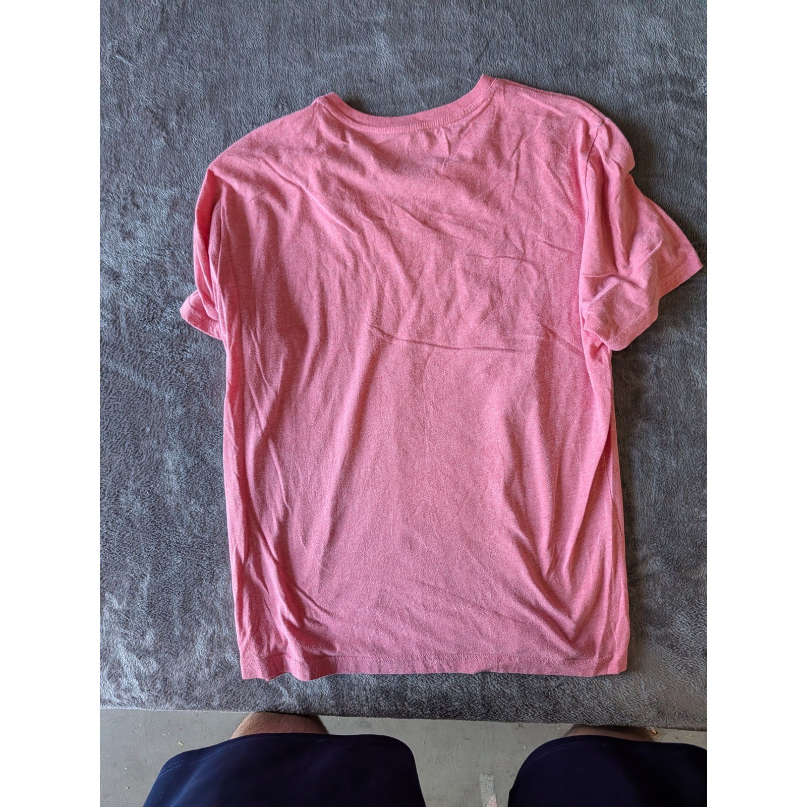 Banana Republic Mens Premium Wash V-Neck T-Shirt Heathered Coral Pink Large L gallery