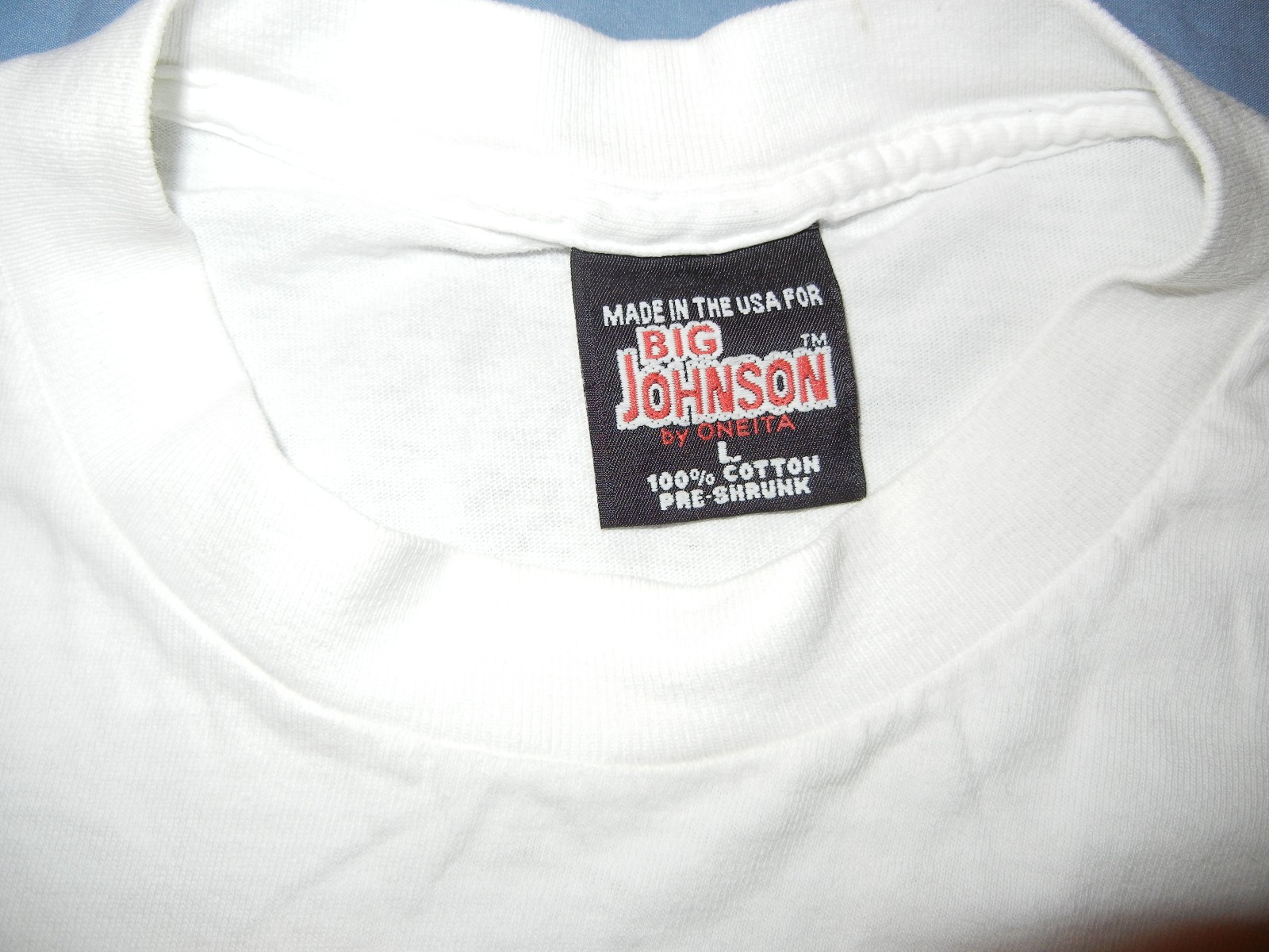 VTG Big JOHNSON t-shirt Beach Rentals LG white humor sex gallery