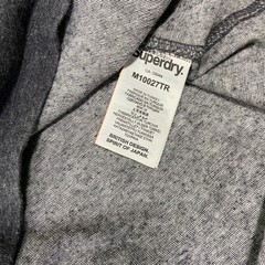 Y2K Superdry Triple Drop Pop Panel T Shirt Sz M Gray Logo Crew Neck Slim Fit