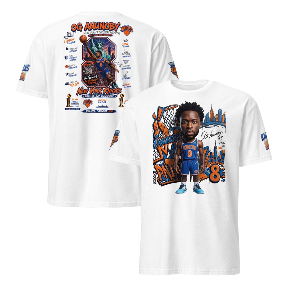 OG Anunoby #8 New York Knicks Championship T-Shirt Two Way Weapon Shirt