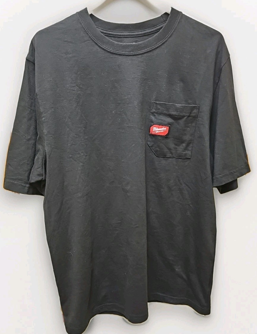 Milwaukee Heavy-duty Pocket T-shirt Men’s Large Black GRIDIRON Short Sleeve