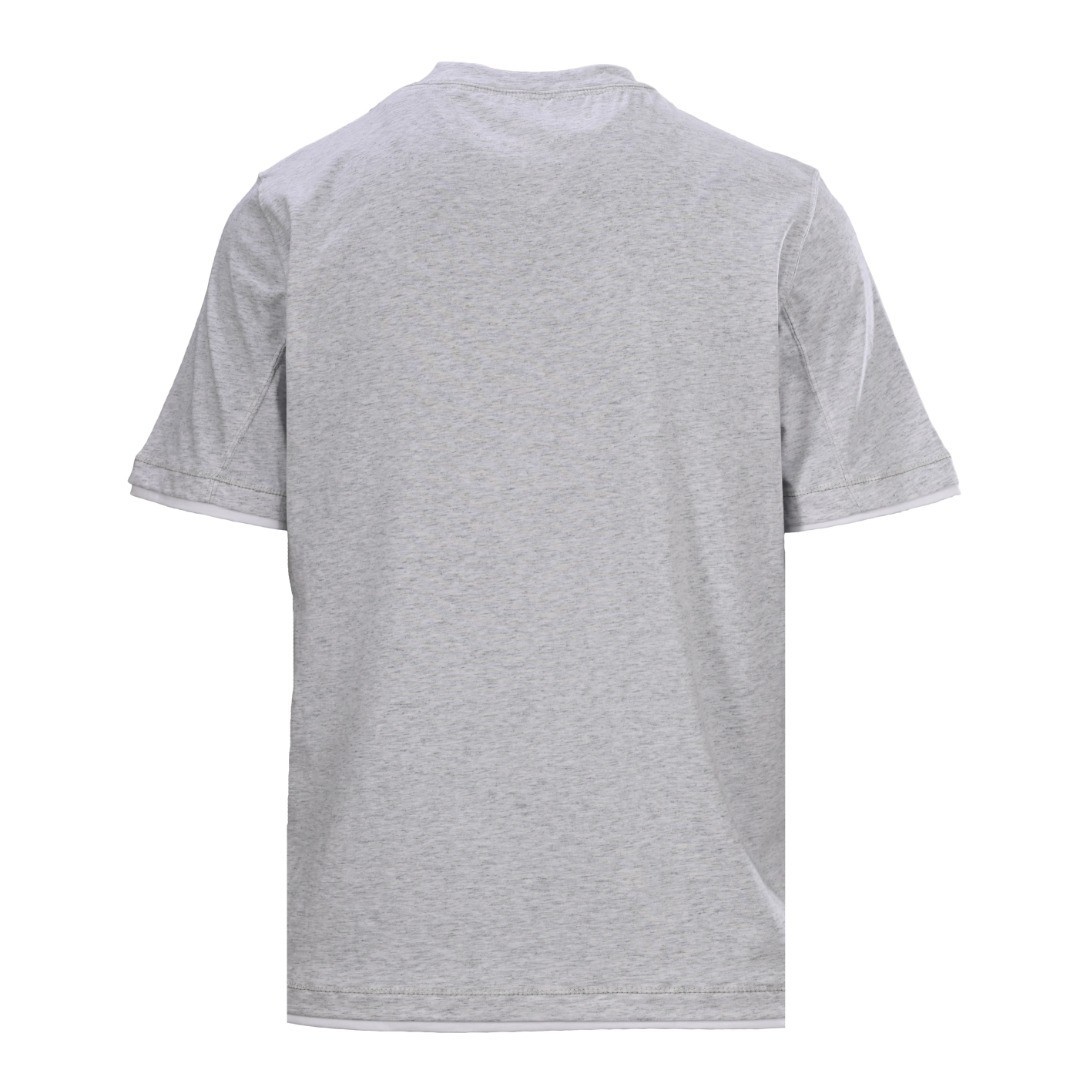 BRUNELLO CUCINELLI Embroidered Layered Short-Sleeve T-Shirt, Size M gallery