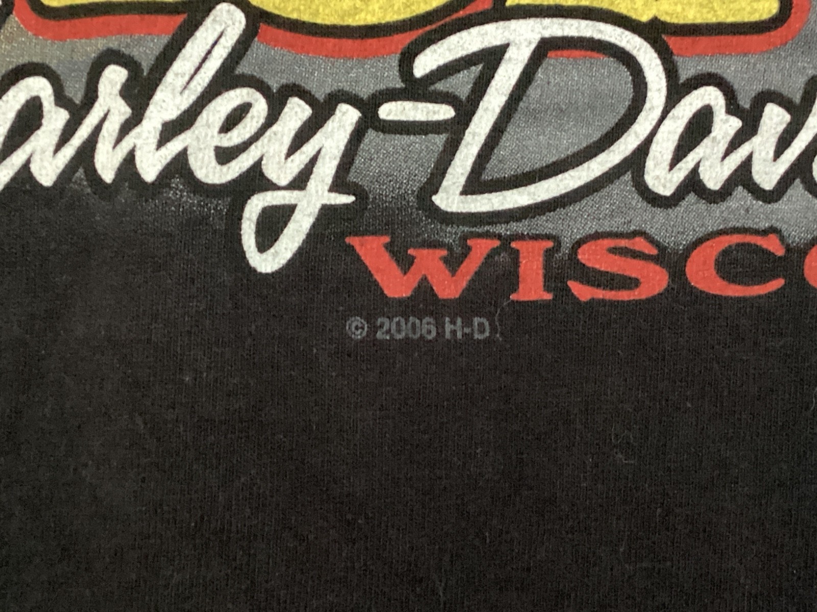 Harley Davidson Racine Wisconsin Mens black 2 sided T shirt XL 105 yrs 1903-2008 gallery