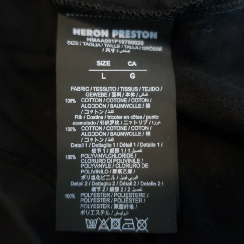 Heron Preston NASA Facts T-Shirt Black Size Large Short Sleeve Tee NEW gallery