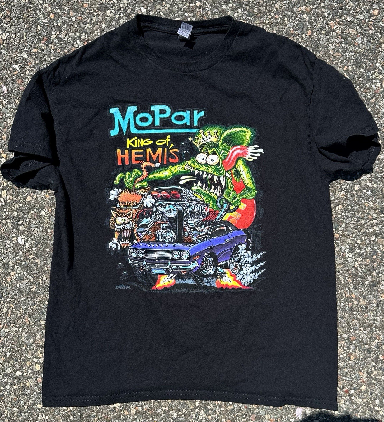 MOPAR RAT FINK KING OF HEMIS Graphic Tee Mens LARGE Hot Rod Shirt gallery