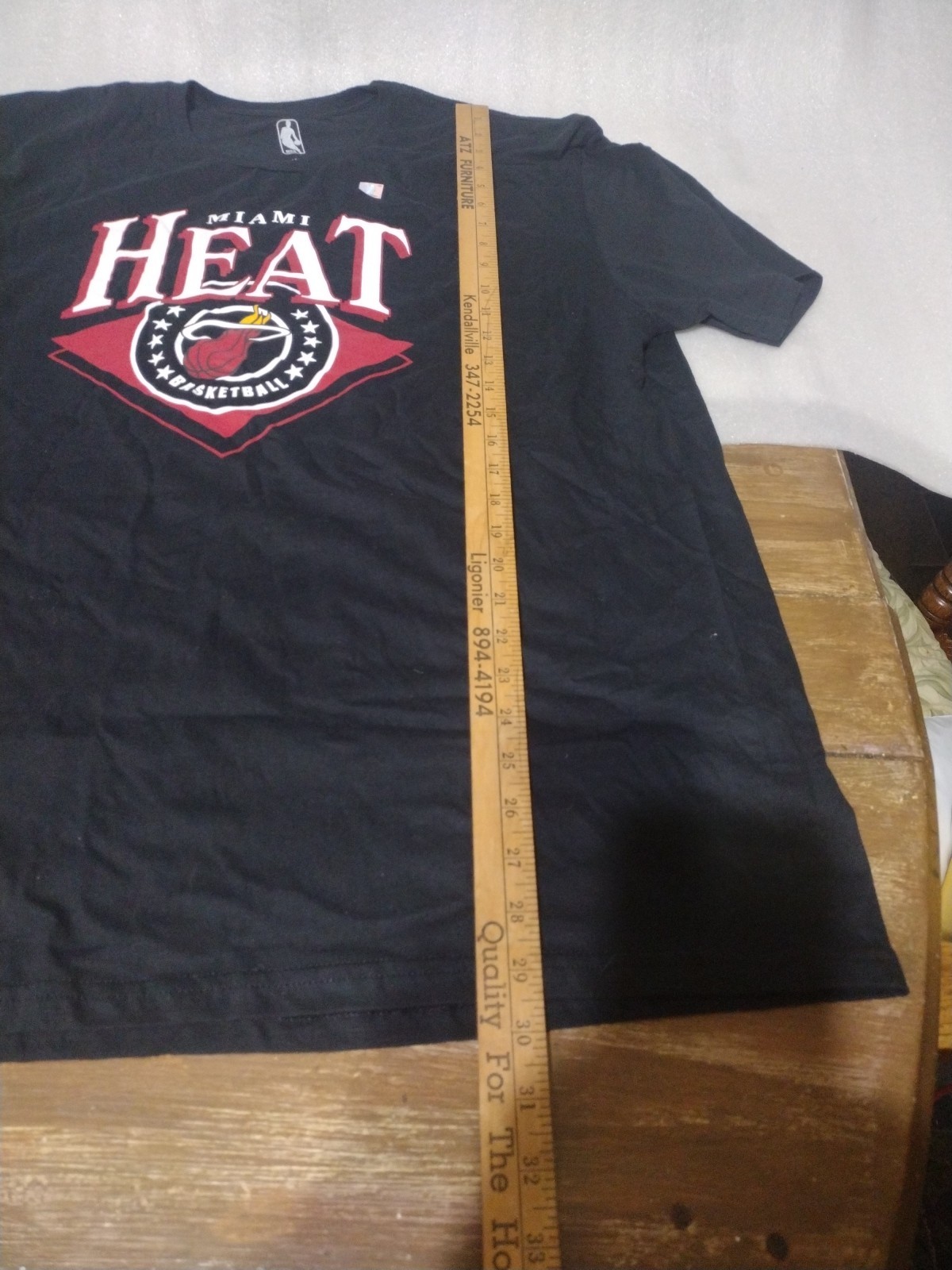 MBA Miami Heat Basketball T-shirt Men X-LG Black Short Sleeve New W/out Tag #72 gallery