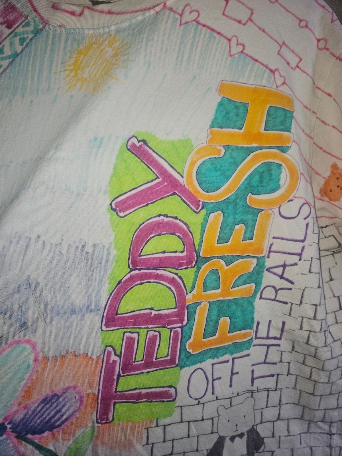 Teddy Fresh Multicolor Hand-Drawn Graphic Tee gallery