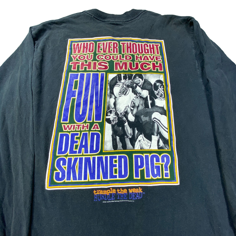 Vintage Delta 1997 Hurdle Dead Trample Weak Shirt Large Football Retro Y2K USA