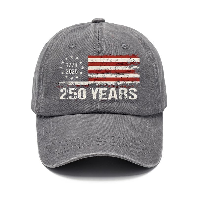 250th Anniversary USA Hat, Adjustable 250th Anniversary USA Retro Baseball Hat