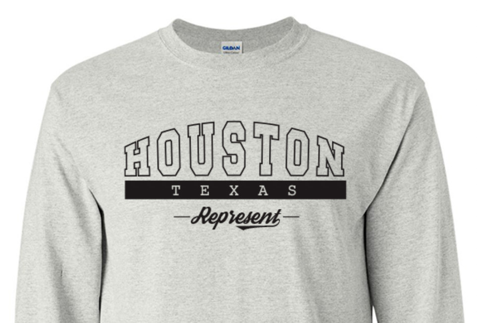 Houston Texas State T-Shirt Long Sleeve Graphic Tees Unisex Apparel