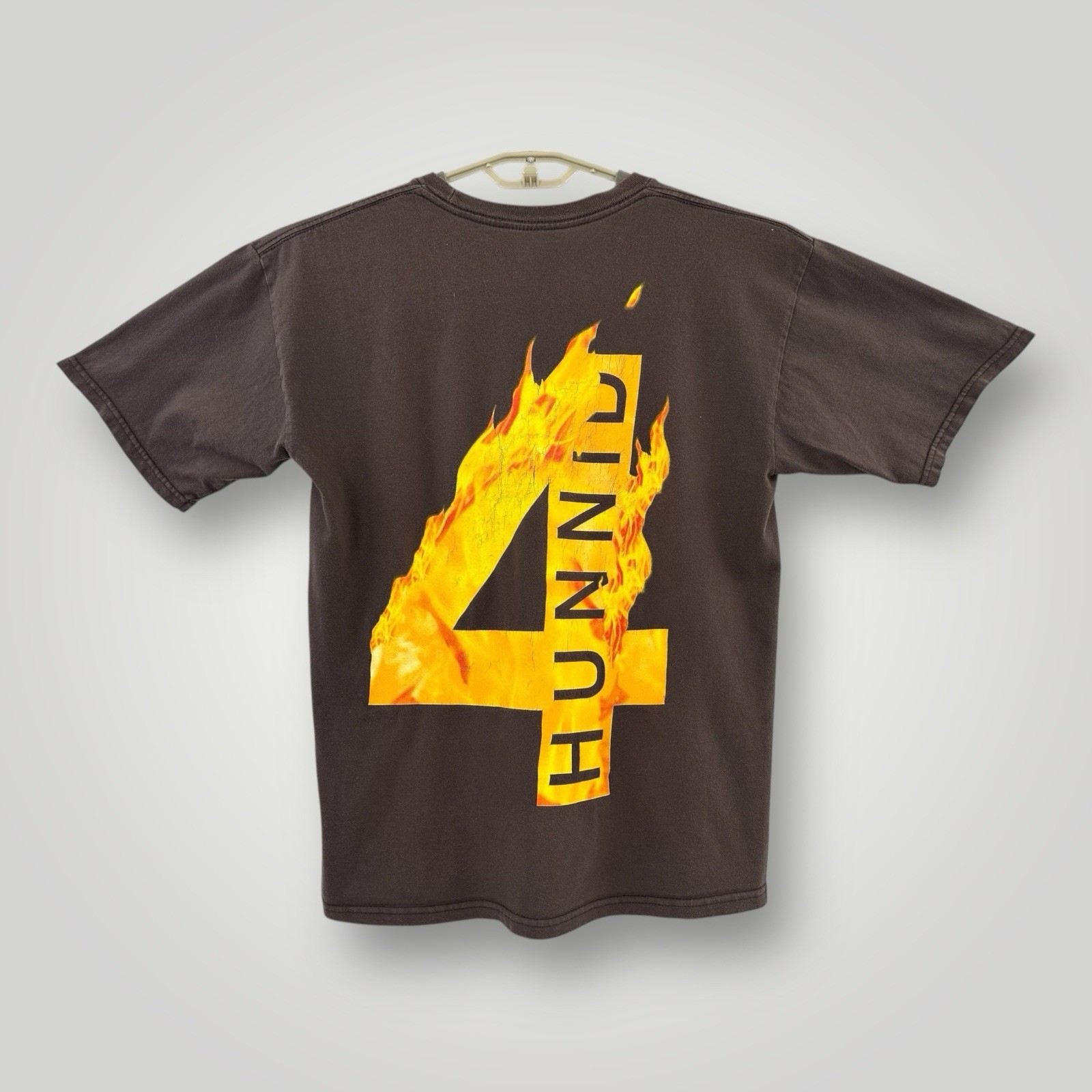 YG Shirt Medium 4 Hunnid 400 Rapper Rap Flaming Flame Hip-hop Tee Double Sided gallery