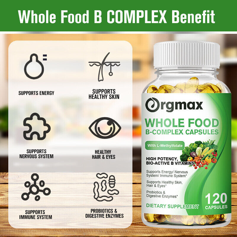 Vitamin B Complex Vitamin B Supplement – B-Complex Vitamins with B12, B6, B9