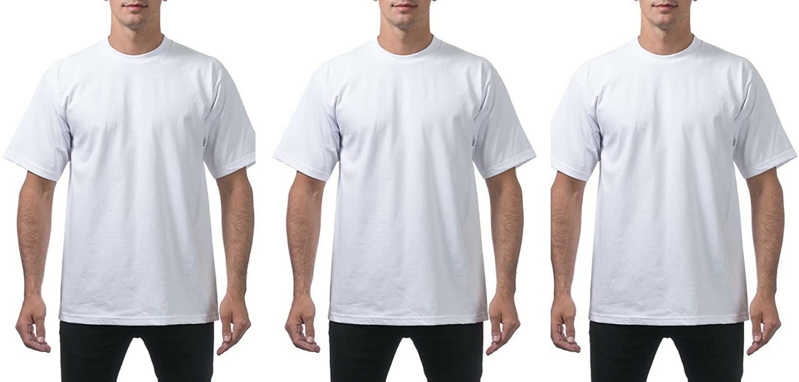 Pro Sport Mens (3-pack) Short Sleeve T-Shirt Heavy Weight Cotton White XXL