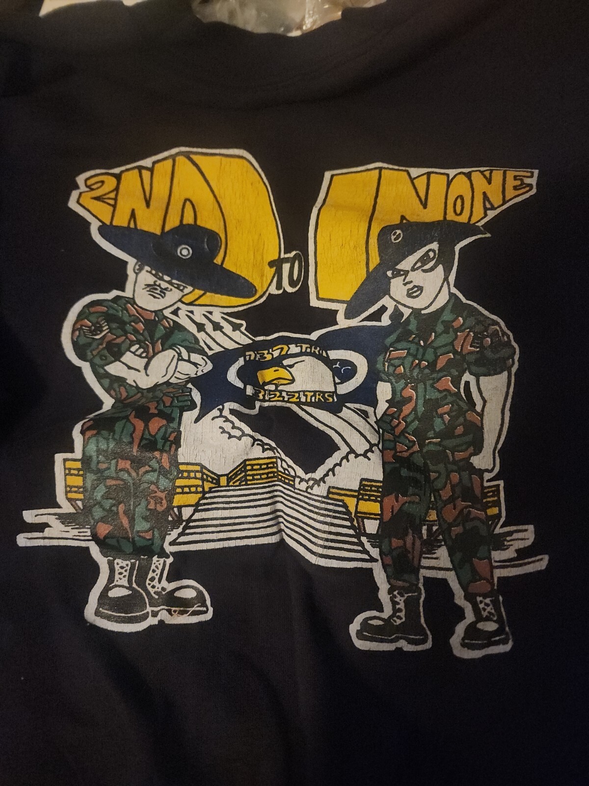 322D Training Sq Second To None Black shirt Size L Military Graphic Tshirt gallery