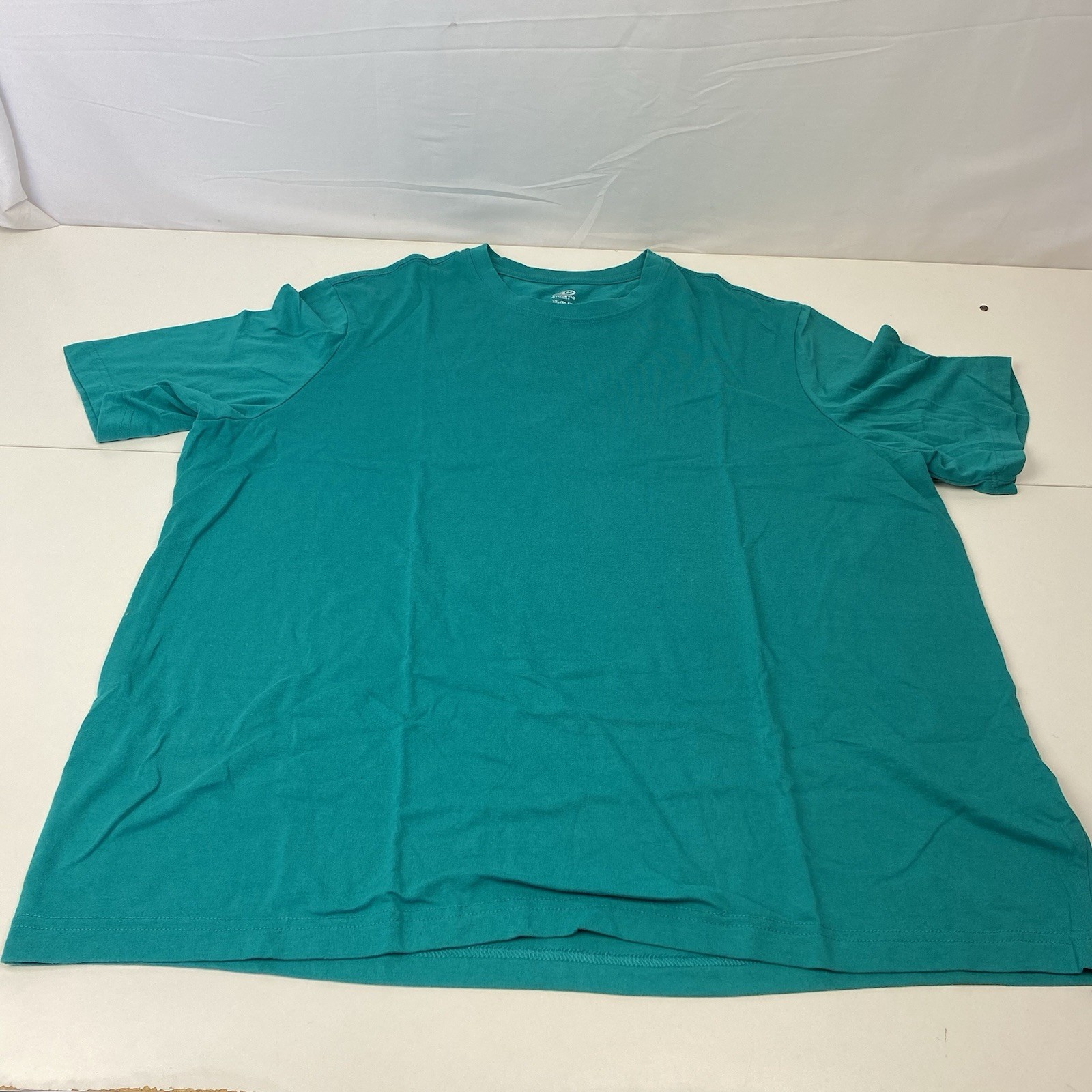 Athletic Works Men’s 2XL XXL Solid Teal Short Sleeve Crew Neck T Shirt gallery
