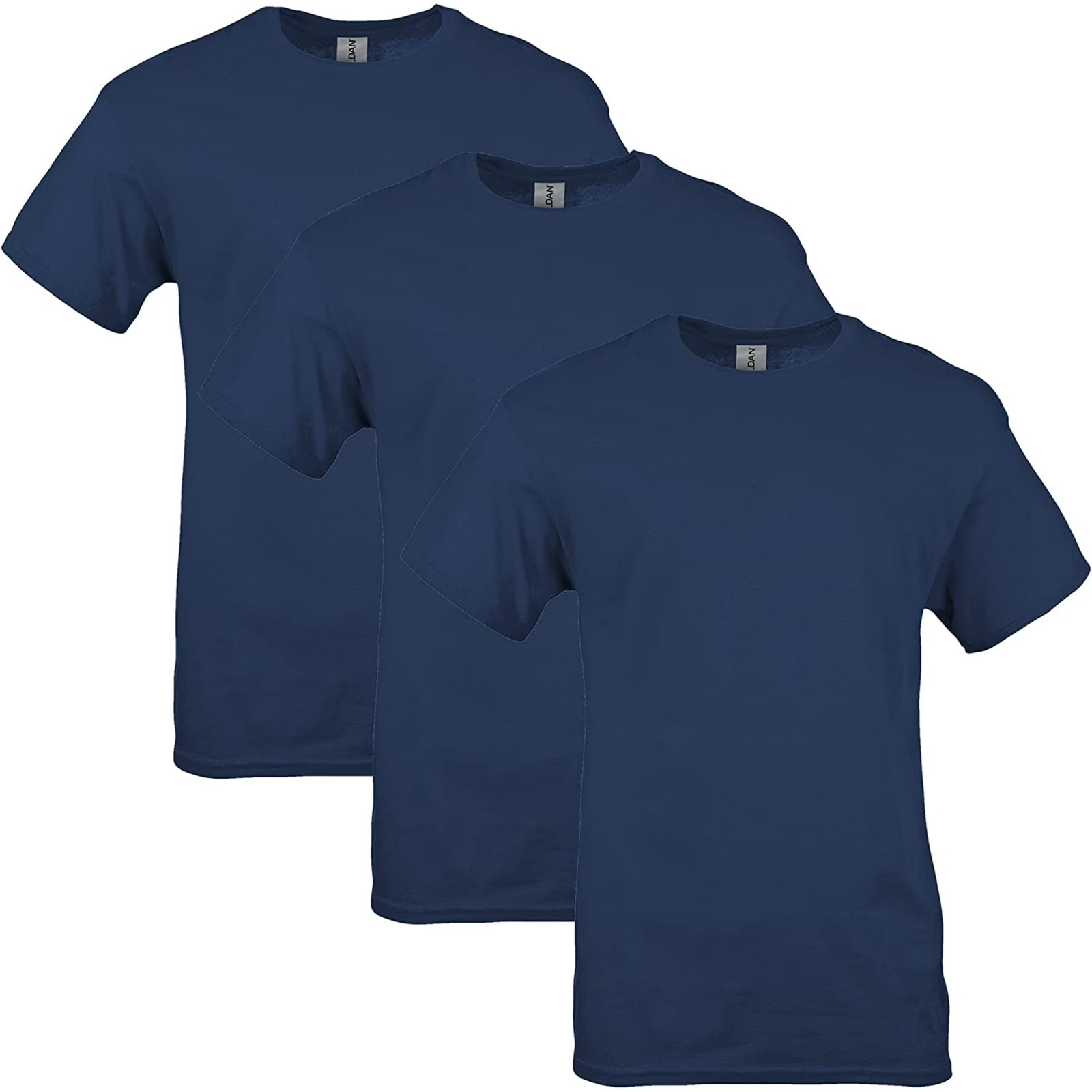Gildan Men's Heavy Cotton T-Shirt, Style G5000, Multipack, Navy 3-Pack, X-Large gallery