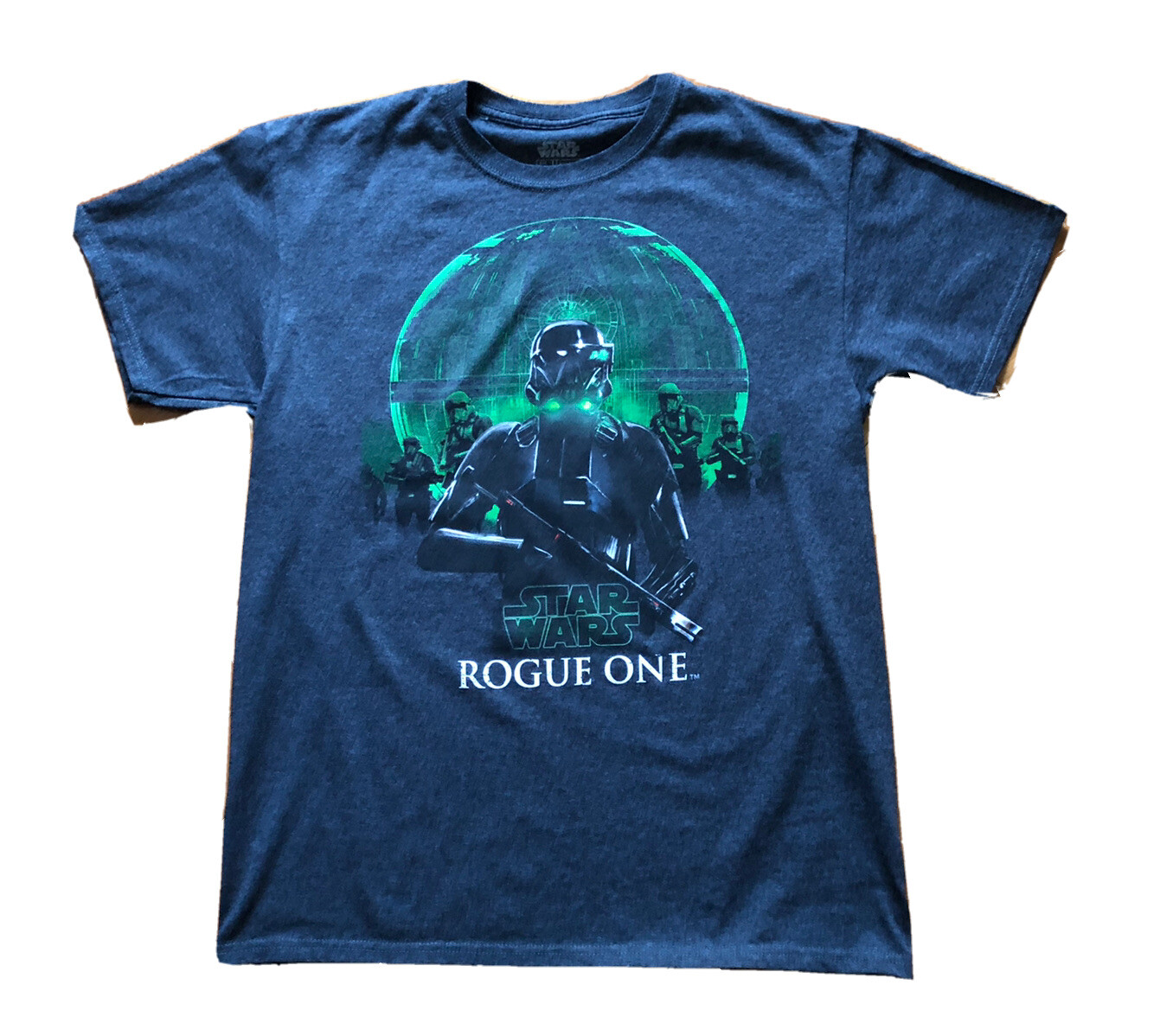 Star Wars Rogue One Men Death Trooper T-Shirt, Charcoal Gray White Green Sz Med gallery