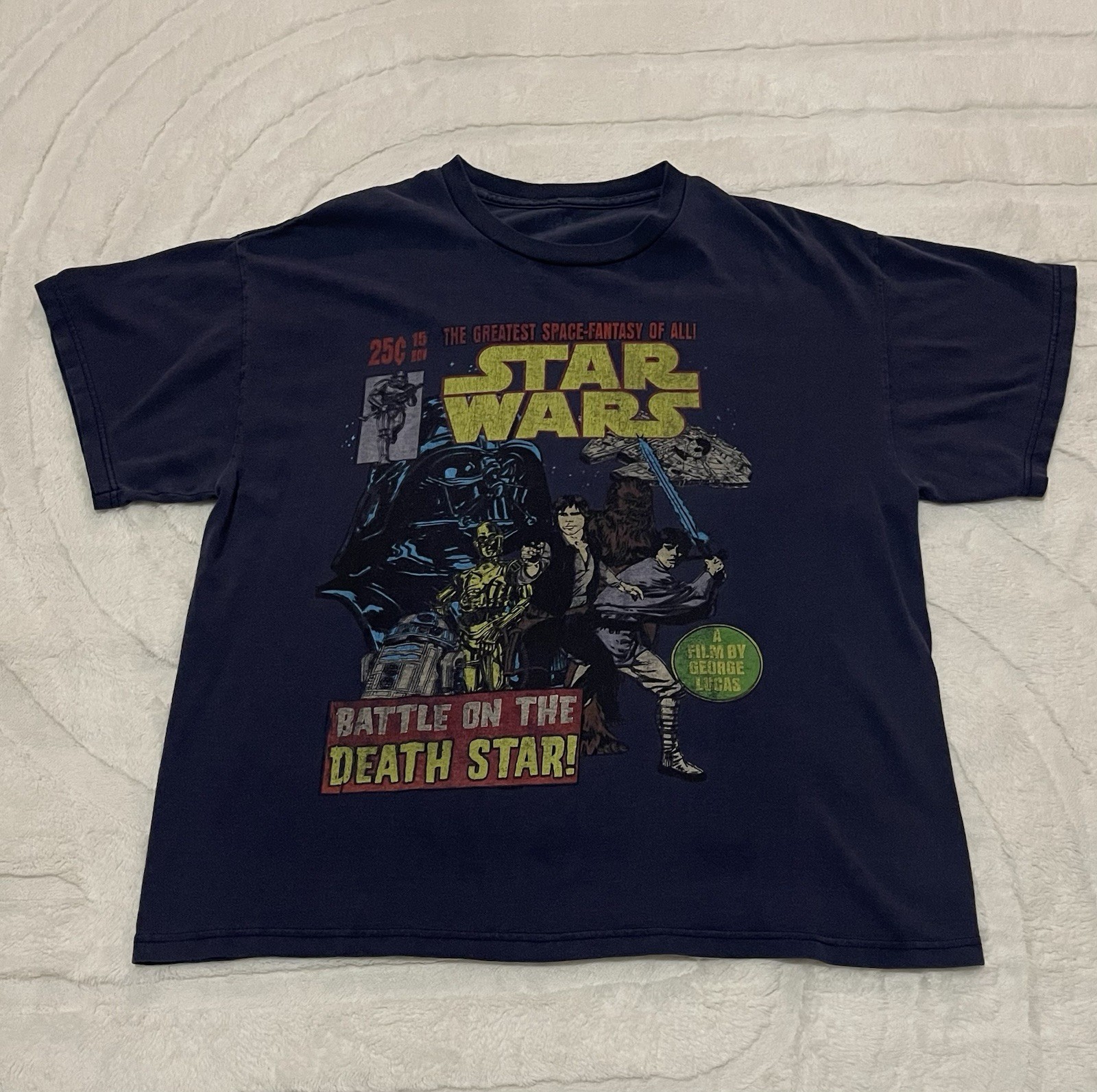 Star Wars Battle On The Death Star Men’s Graphic Tee Size Large gallery