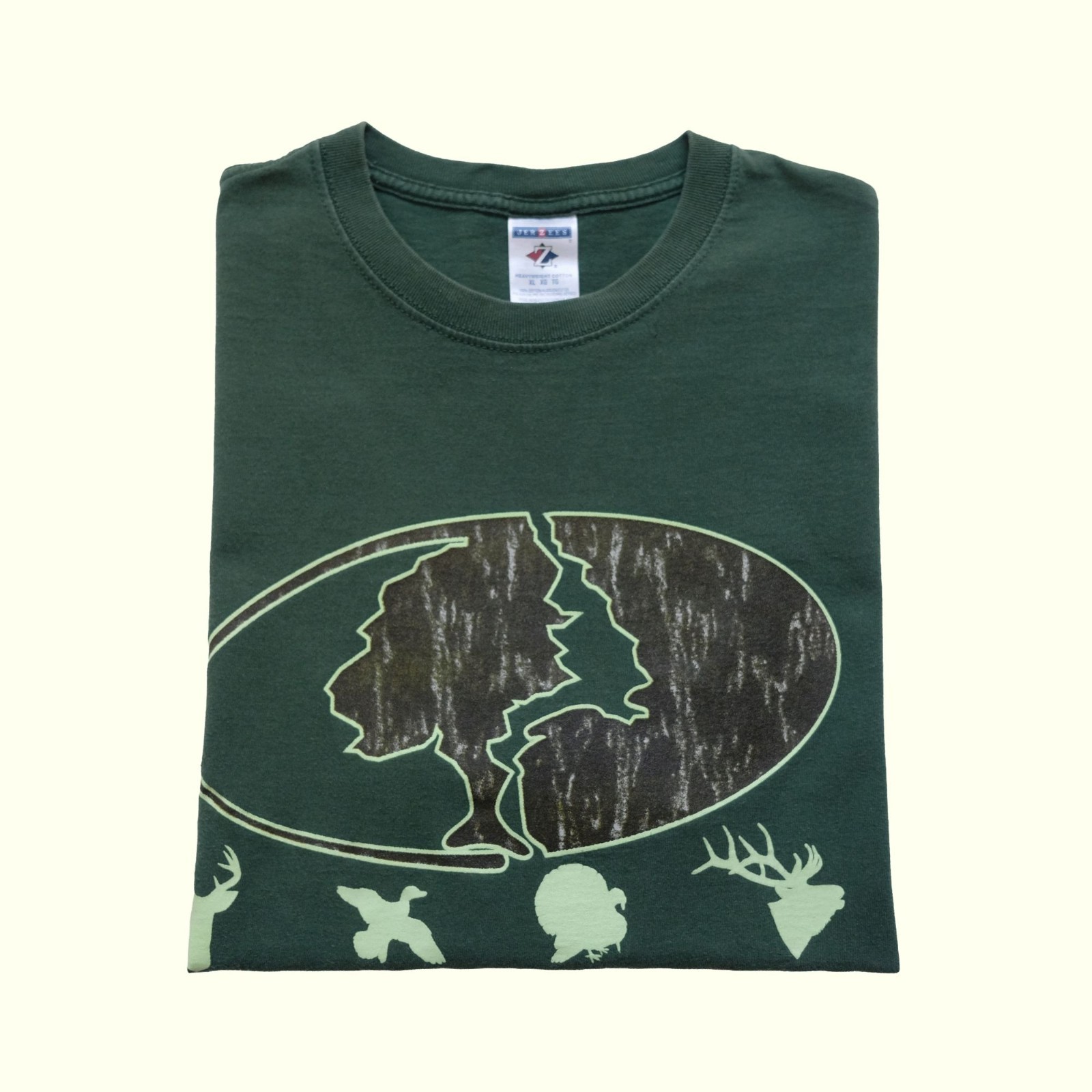 FRUIT OF THE LOOM VTG Y2K RETRO MOSSY OAK FIELD STAFF OUTDOOR HUNTING T SHIRT XL