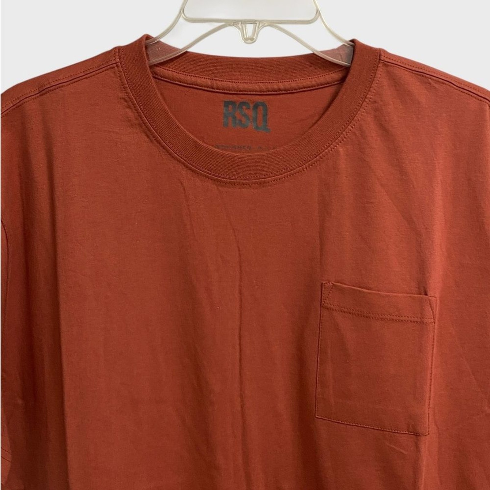NWT Urban Outfitters RSQ Burnt Orange Pocket Tee M Soft Minimalist Unisex Casual gallery