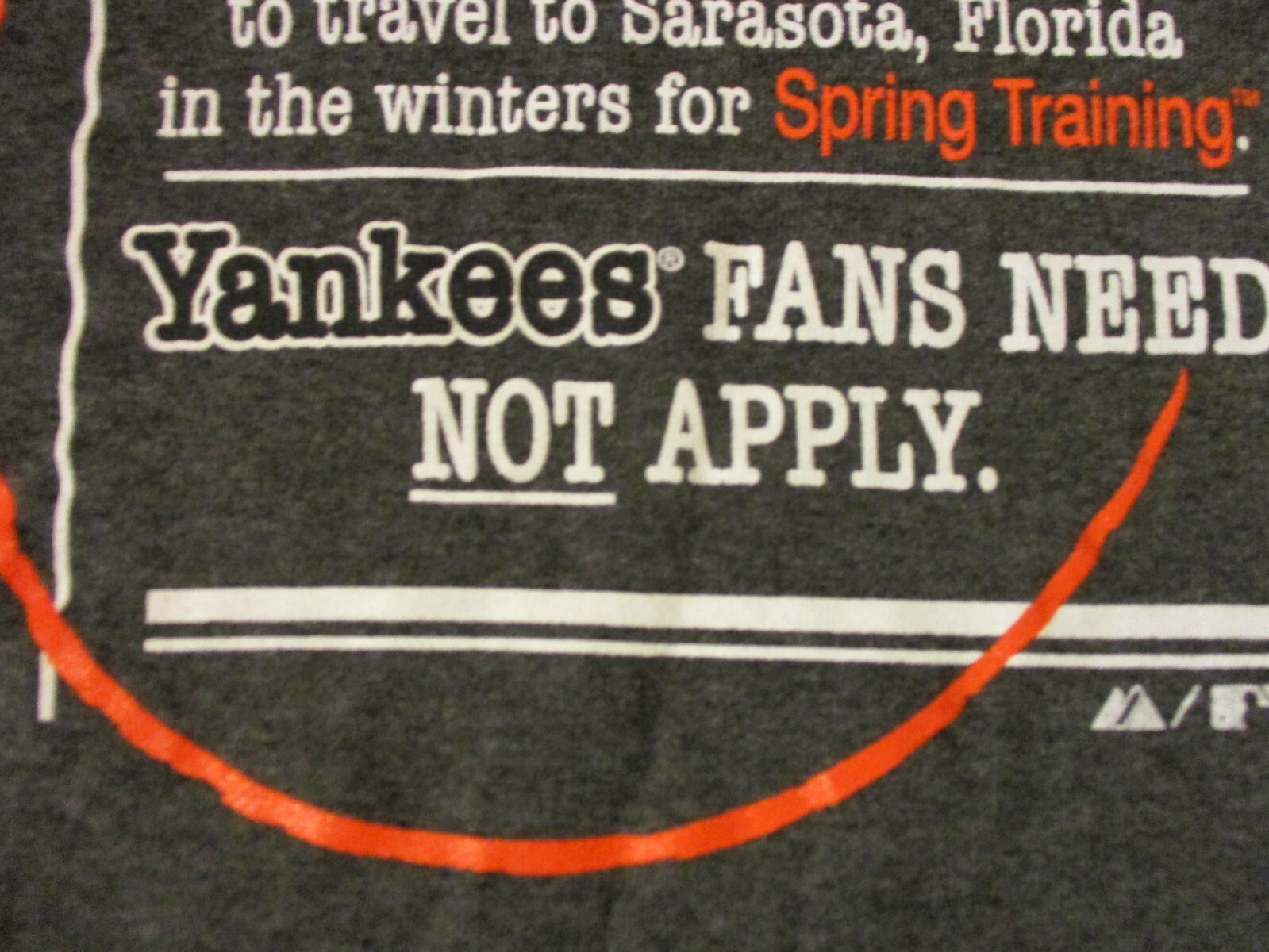 BALTIMORE ORIOLES AVAILABLE PERSONAL AD T-SHIRT- LG YANKEE FANS NEED NOT APPLY gallery