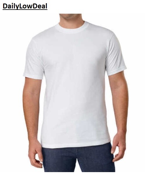 Kirkland Men's White 100% Cotton Crew Neck T-shirt FREE SHIPPING! 2 OR 6 PACK gallery