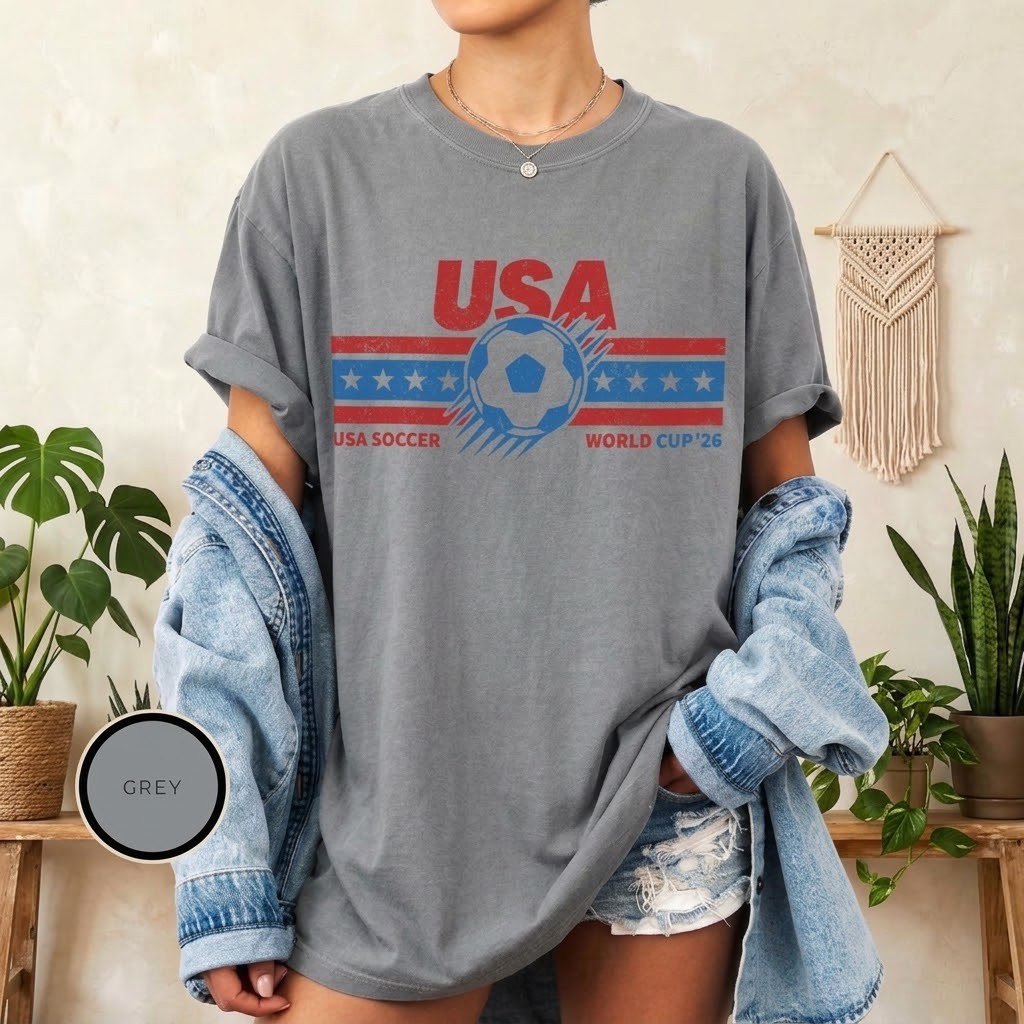 Vintage USA Soccer World 26 T-Shirt, USA Football Fan Shirt gallery