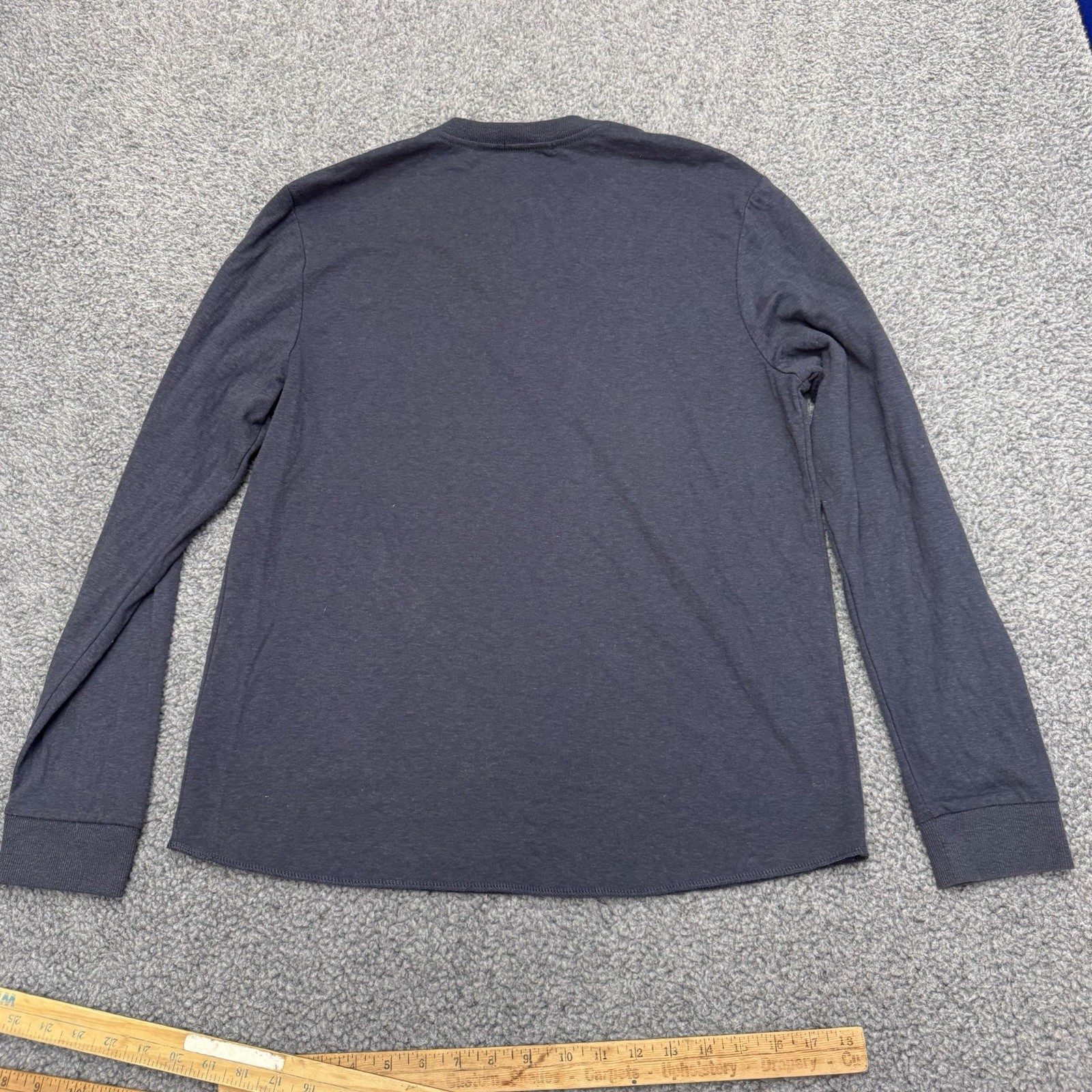 Marine Layer Henley Shirt Men’s Medium Blue Long Sleeve gallery